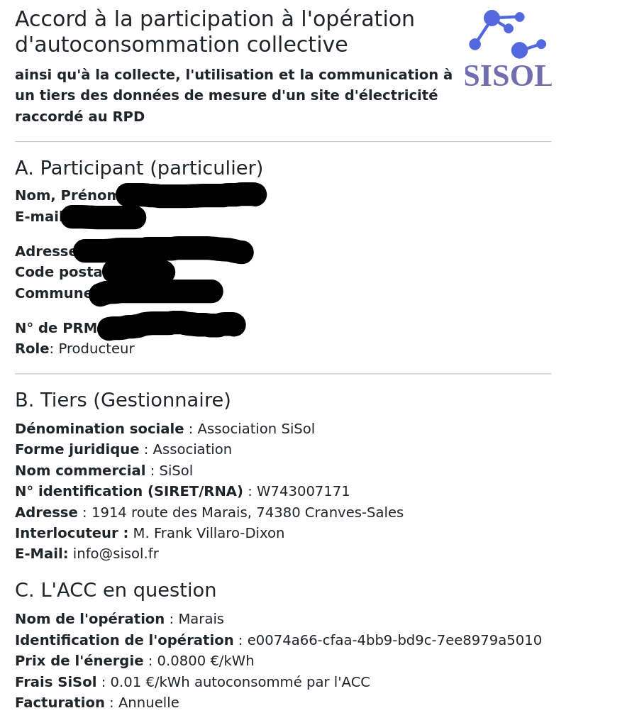 Accord de participation